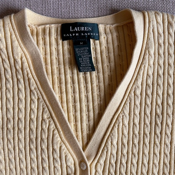 Lauren Ralph Lauren cotton cable knit cardigan - Picture 3 of 5